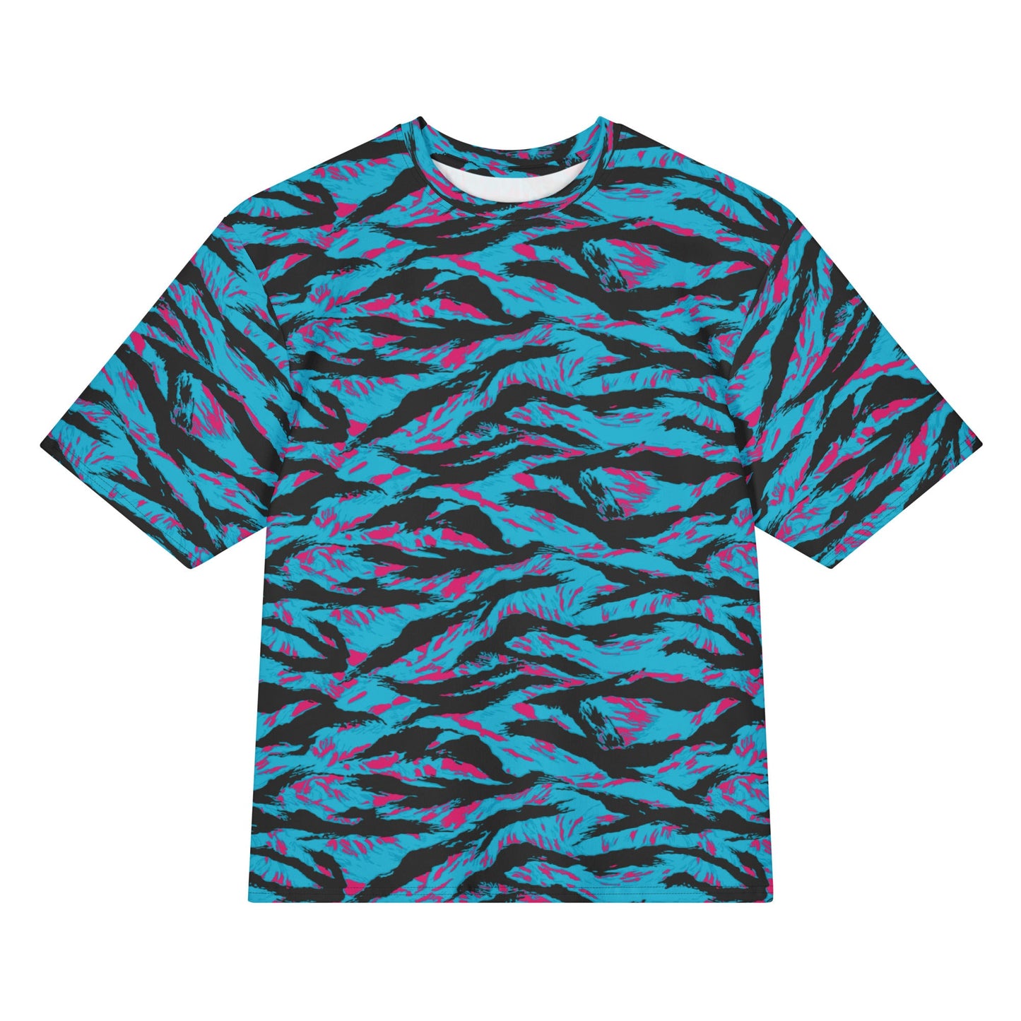 American Miami Vice Tiger Stripe CAMO Oversized cotton t-shirt - 2XS