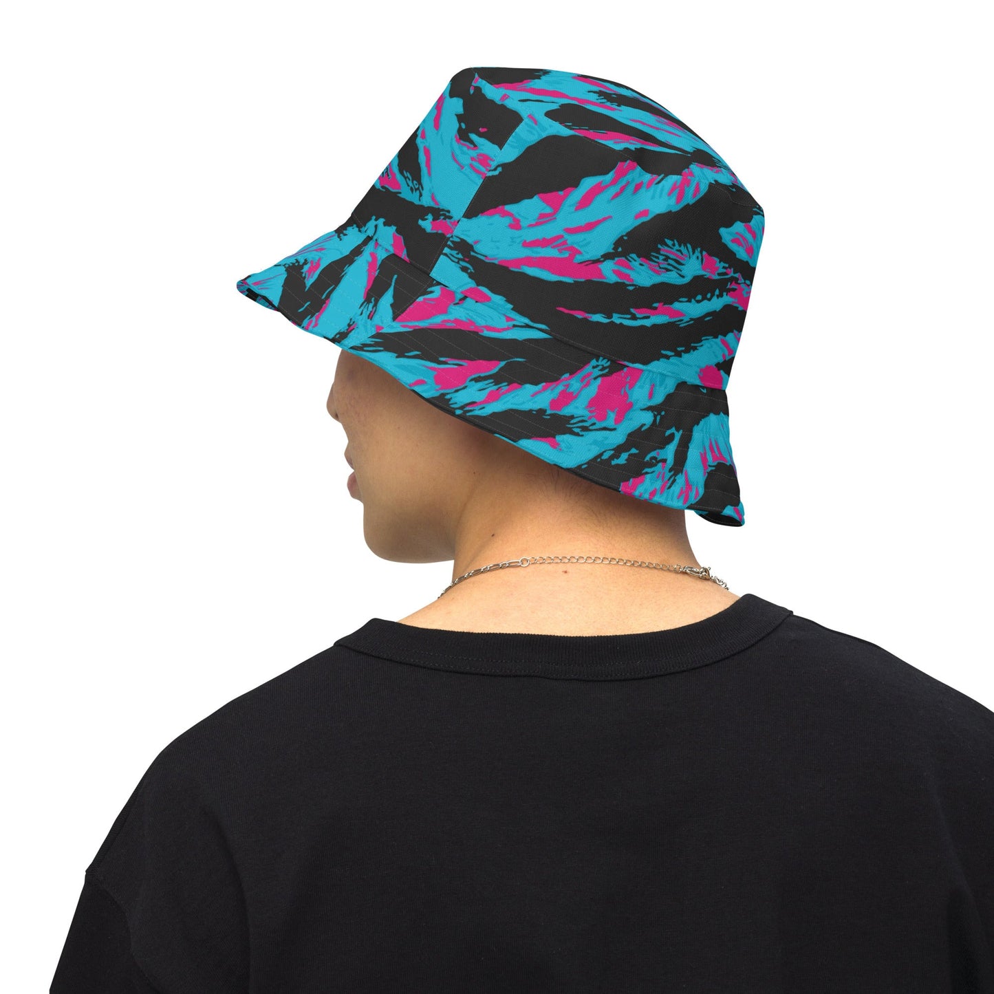 American Miami Vice Tiger Stripe CAMO Reversible Bucket Hat