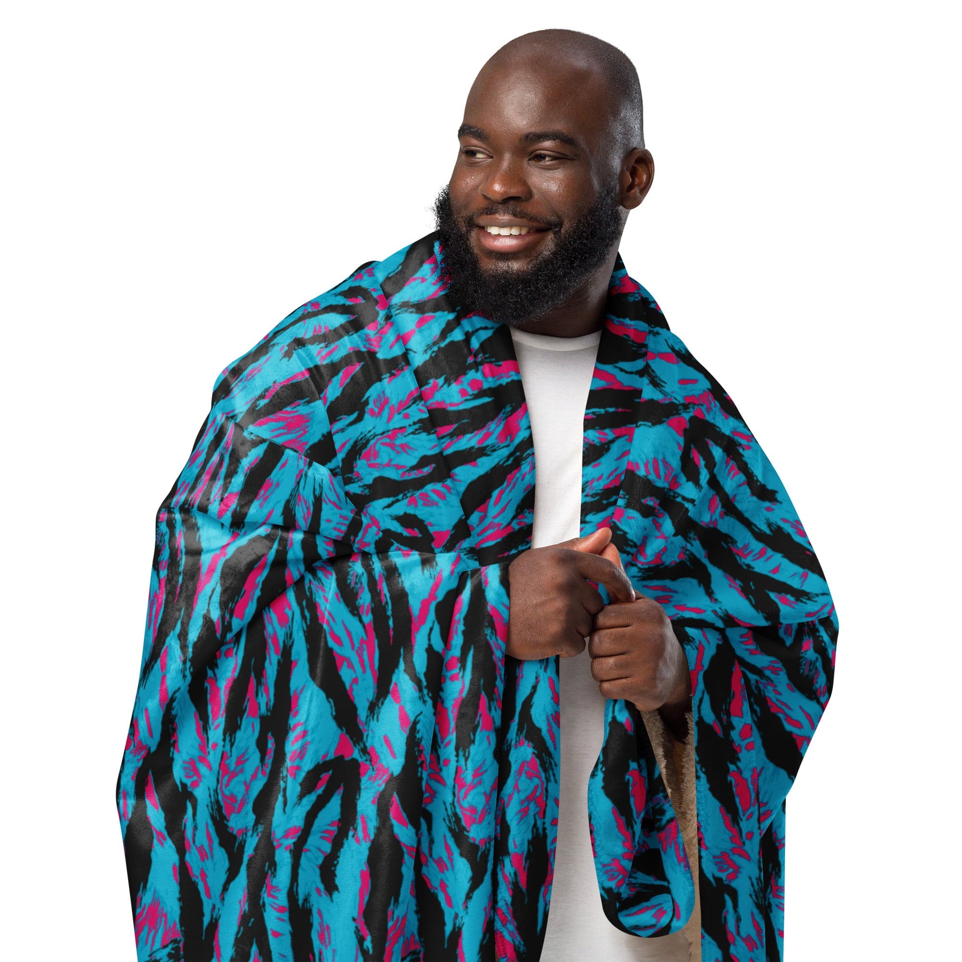American Miami Vice Tiger Stripe CAMO Sherpa Blanket