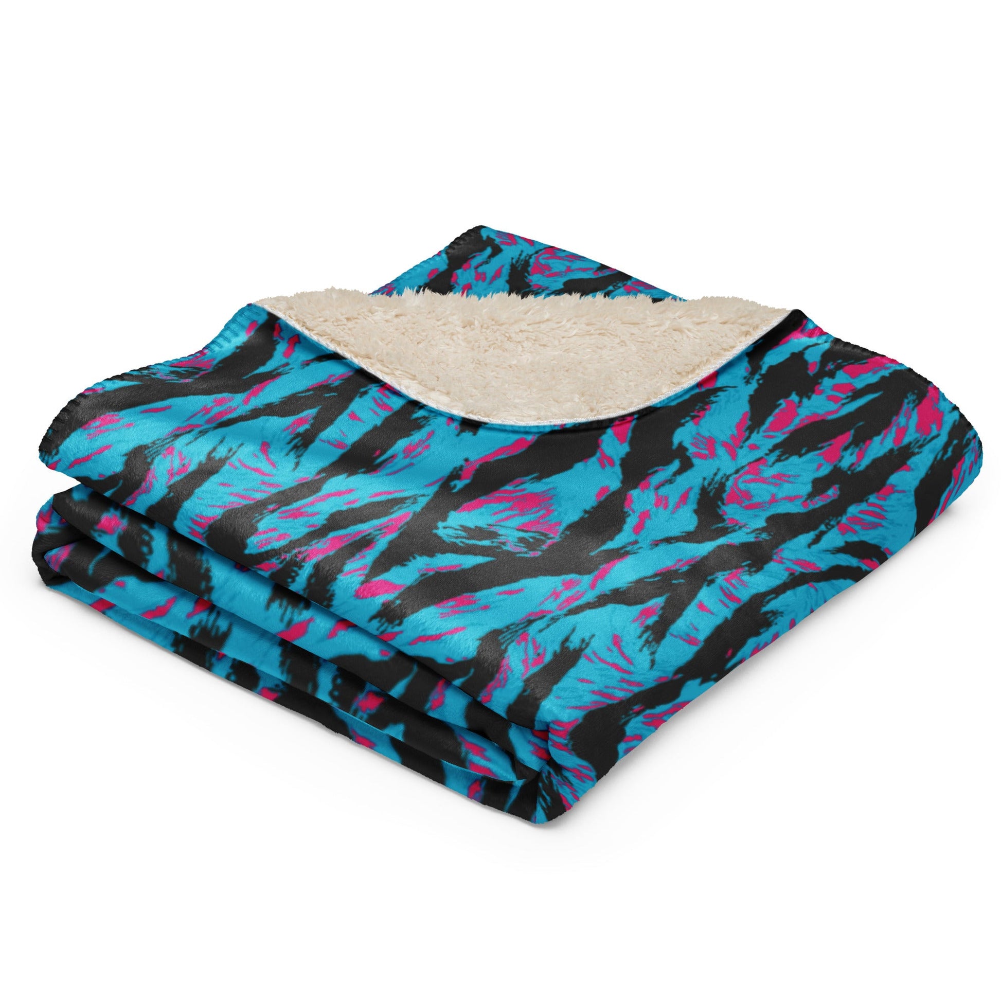 American Miami Vice Tiger Stripe CAMO Sherpa Blanket