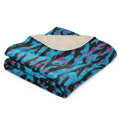 American Miami Vice Tiger Stripe CAMO Sherpa Blanket