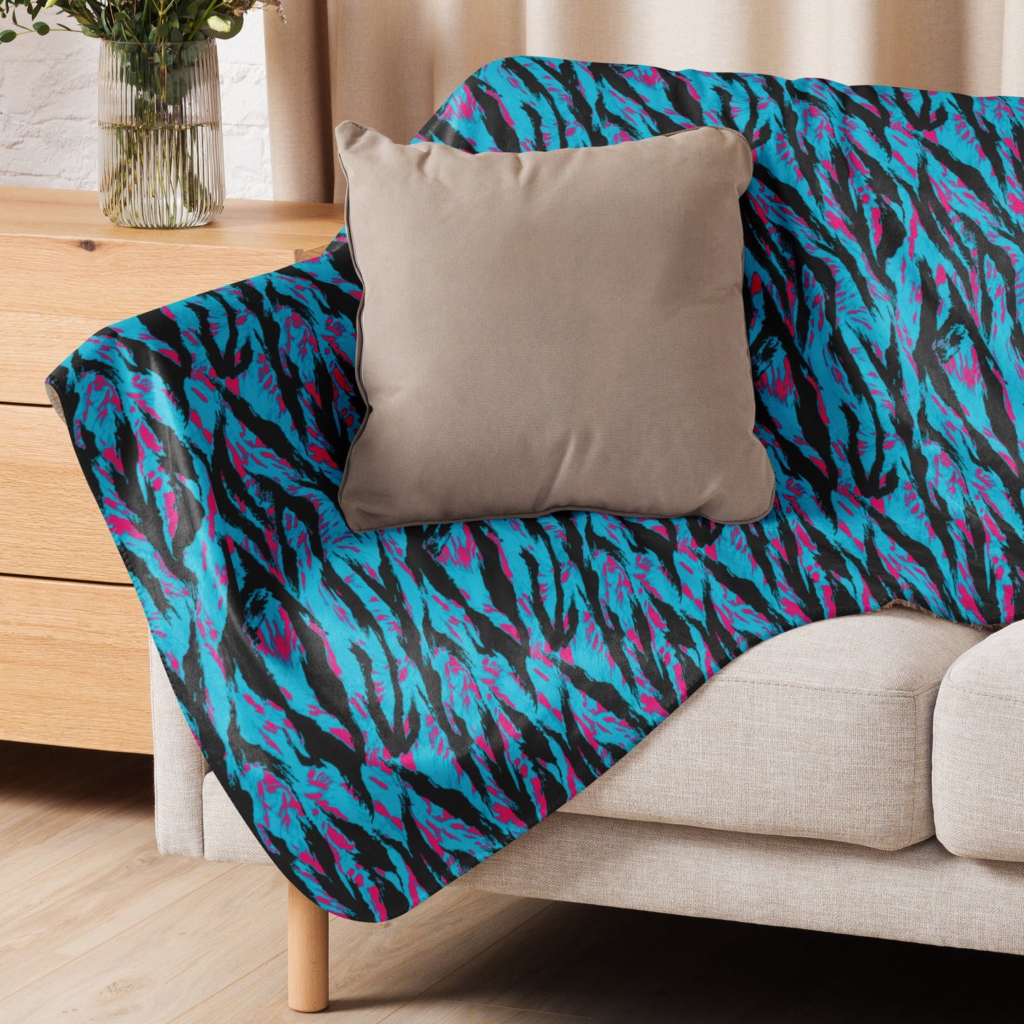 American Miami Vice Tiger Stripe CAMO Sherpa Blanket