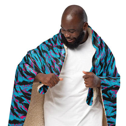 American Miami Vice Tiger Stripe CAMO Sherpa Blanket