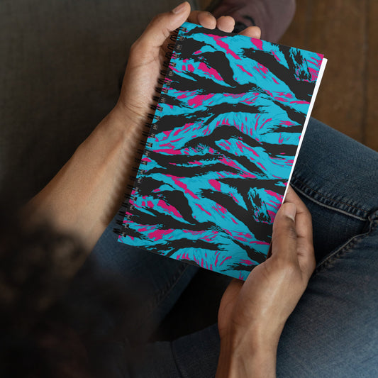 American Miami Vice Tiger Stripe CAMO Spiral Notebook