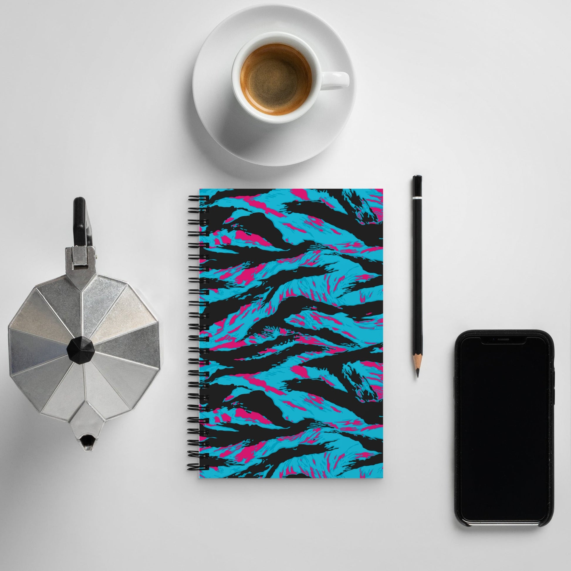 American Miami Vice Tiger Stripe CAMO Spiral Notebook