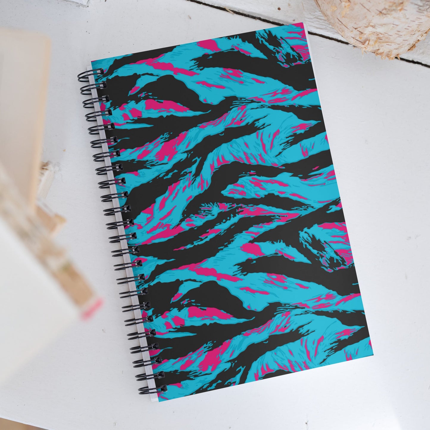 American Miami Vice Tiger Stripe CAMO Spiral Notebook
