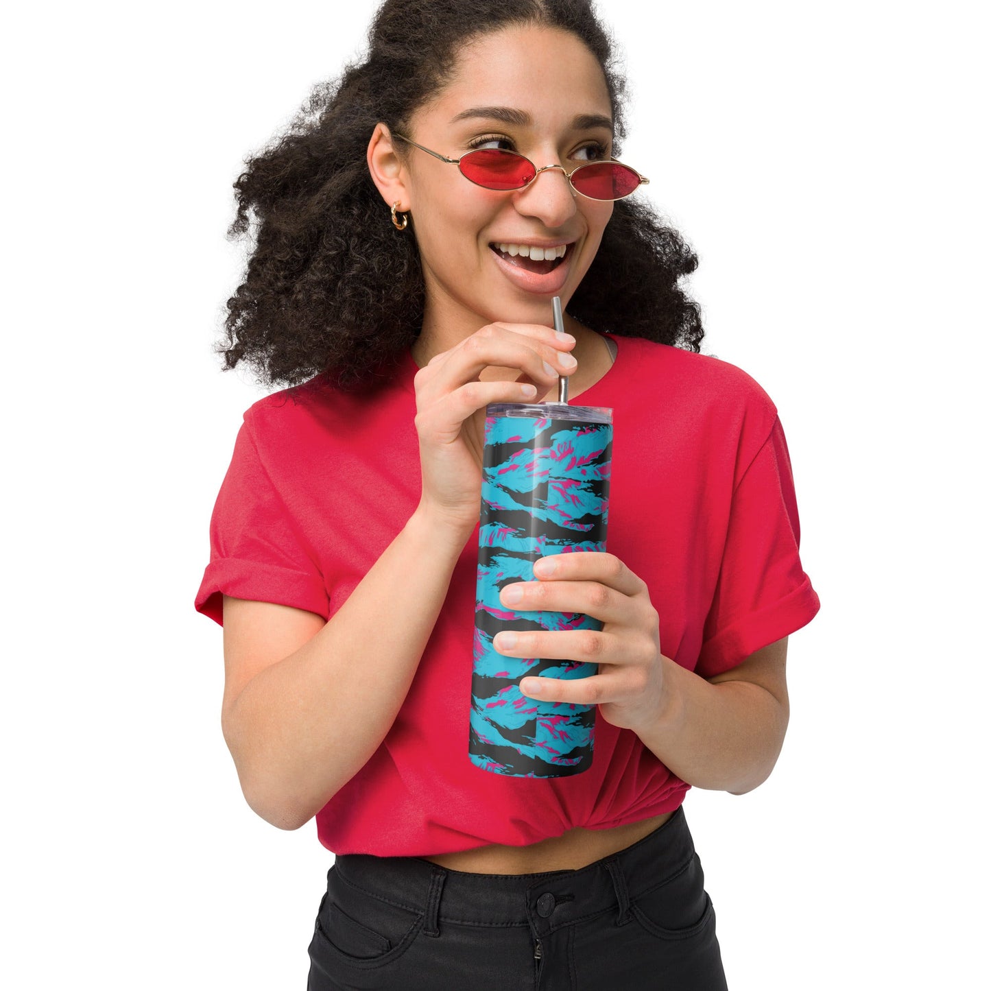 American Miami Vice Tiger Stripe CAMO Stainless Steel Tumbler