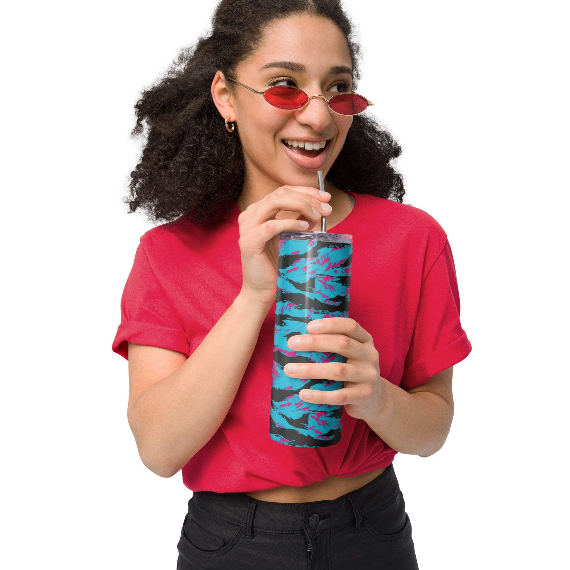 American Miami Vice Tiger Stripe CAMO Stainless Steel Tumbler