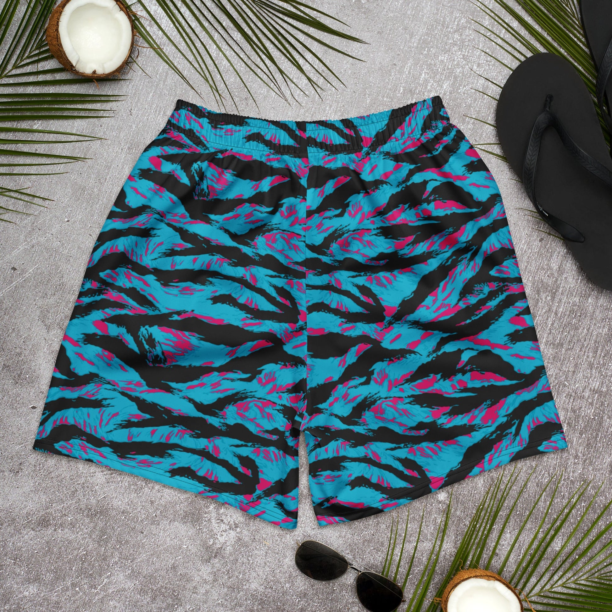 American Miami Vice Tiger Stripe CAMO Unisex Athletic Long Shorts