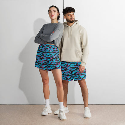 American Miami Vice Tiger Stripe CAMO Unisex Athletic Long Shorts
