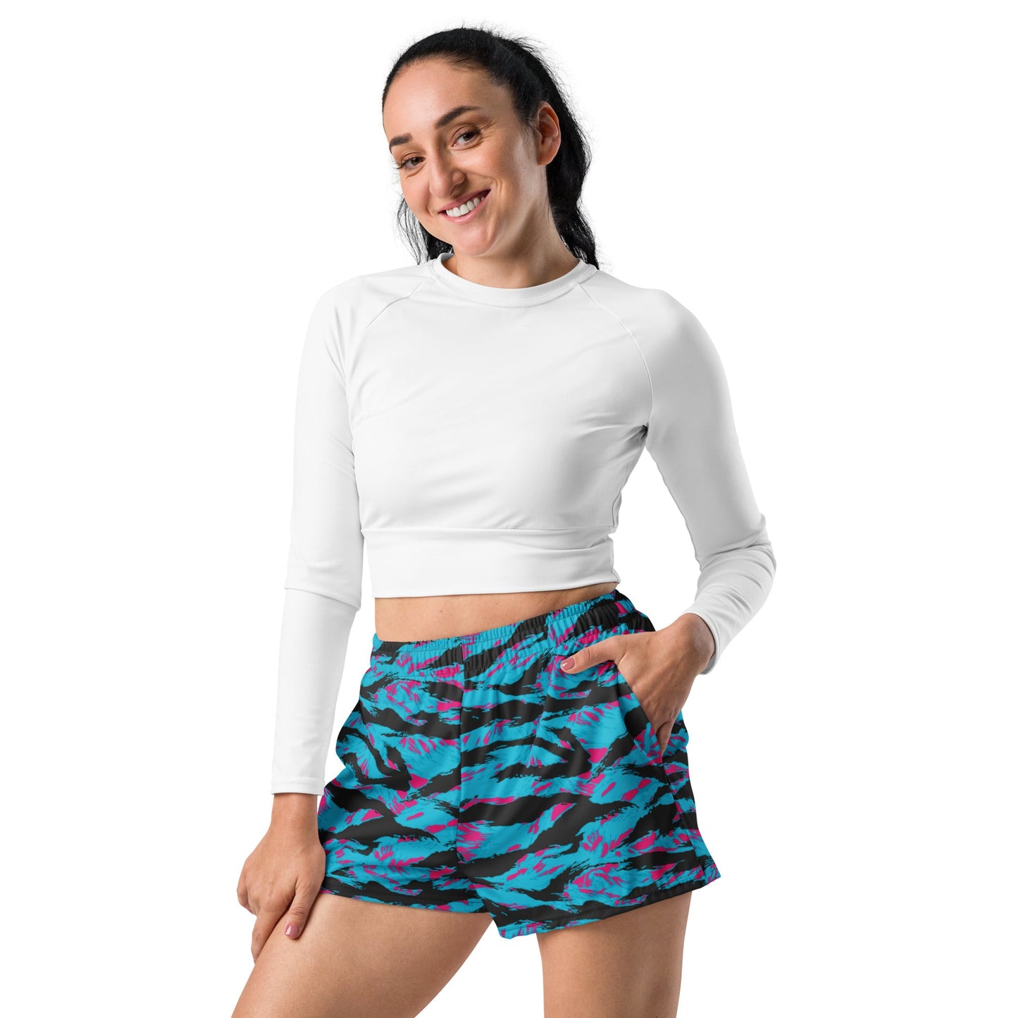 American Miami Vice Tiger Stripe CAMO Unisex Athletic Shorts
