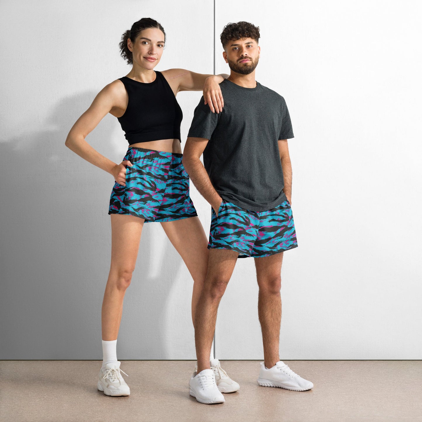 American Miami Vice Tiger Stripe CAMO Unisex Athletic Shorts