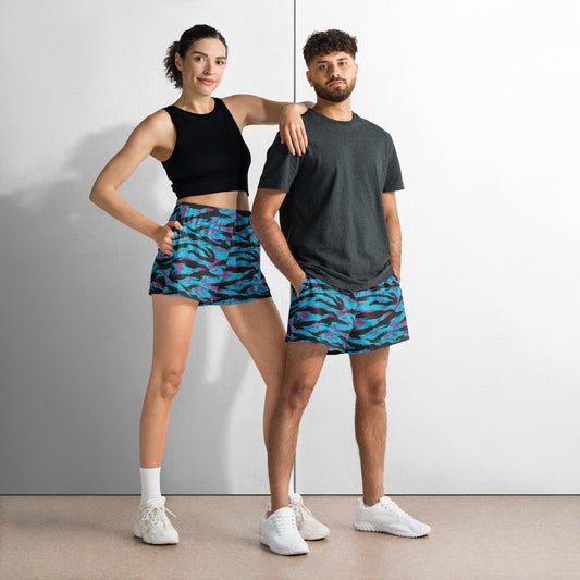 American Miami Vice Tiger Stripe CAMO Unisex Athletic Shorts