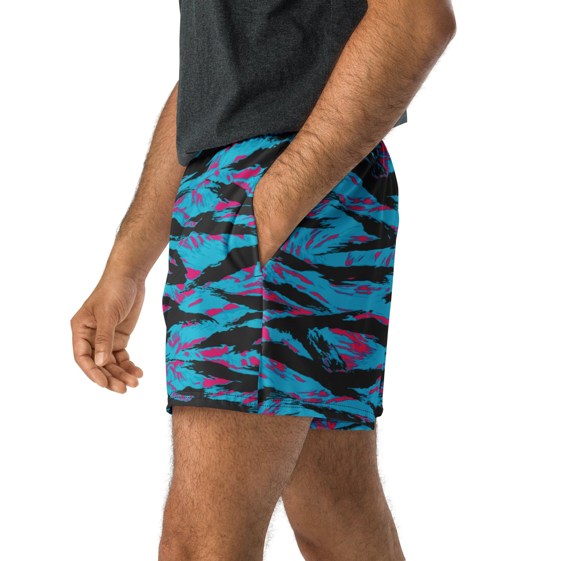 American Miami Vice Tiger Stripe CAMO Unisex Athletic Shorts - XS