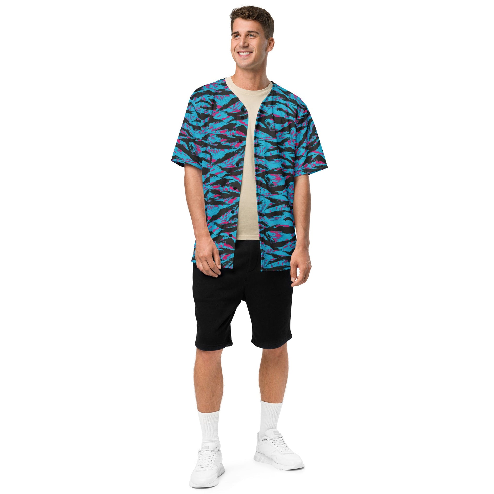 American Miami Vice Tiger Stripe CAMO Unisex Baseball Jersey