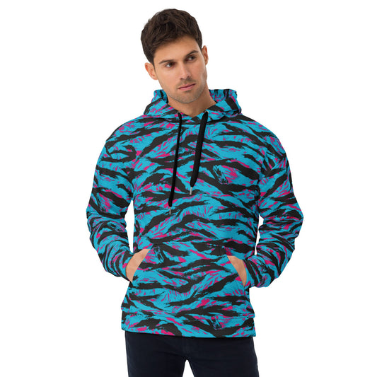 American Miami Vice Tiger Stripe CAMO Unisex Hoodie - 2XS