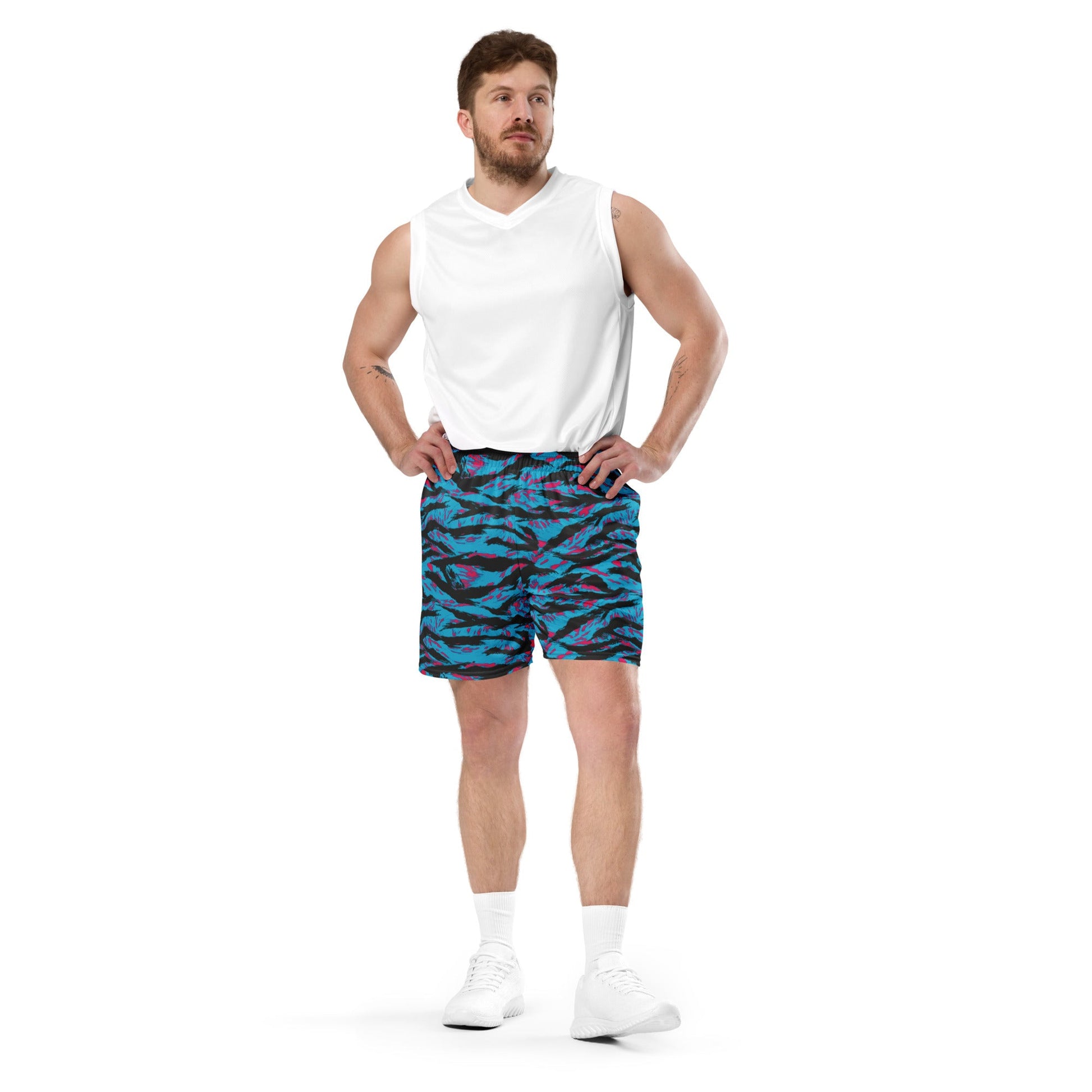 American Miami Vice Tiger Stripe CAMO Unisex Mesh Shorts