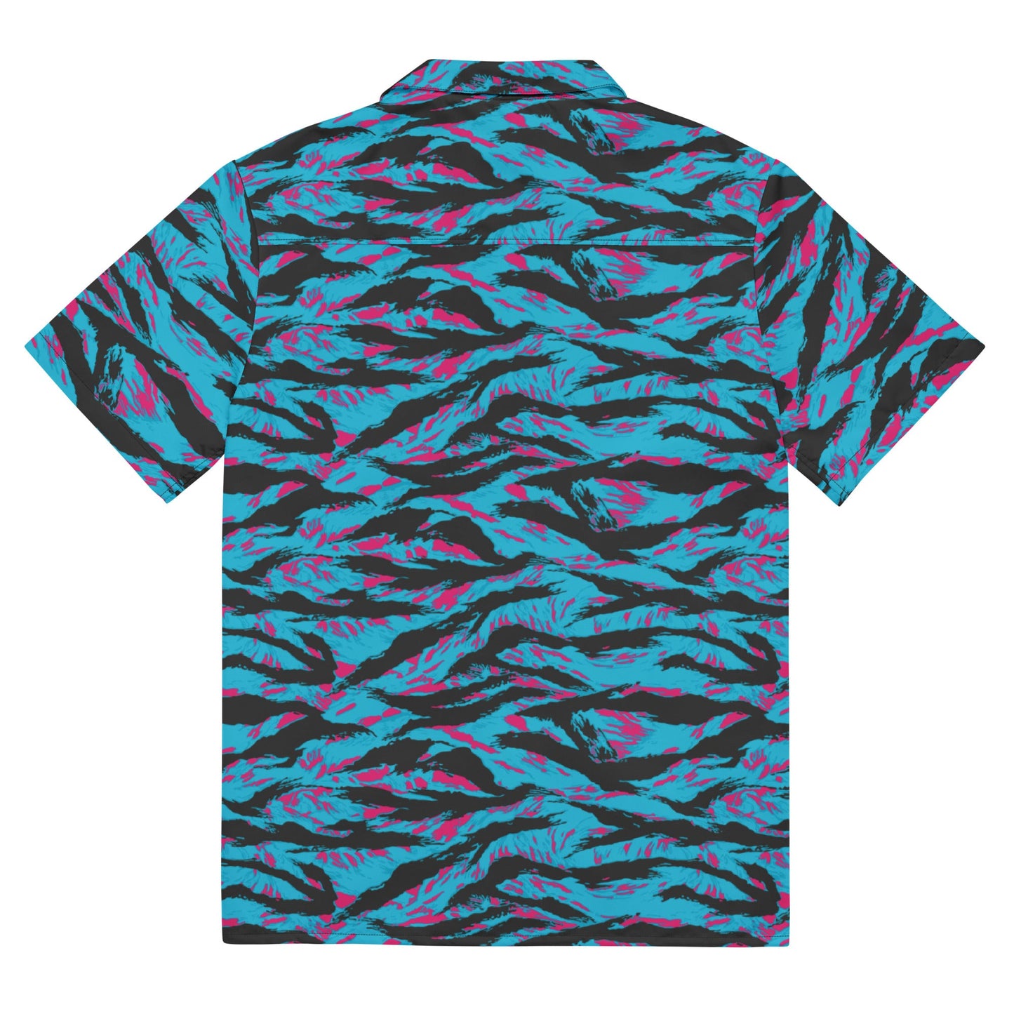 American Miami Vice Tiger Stripe CAMO Unisex Short-Sleeve Button Shirt
