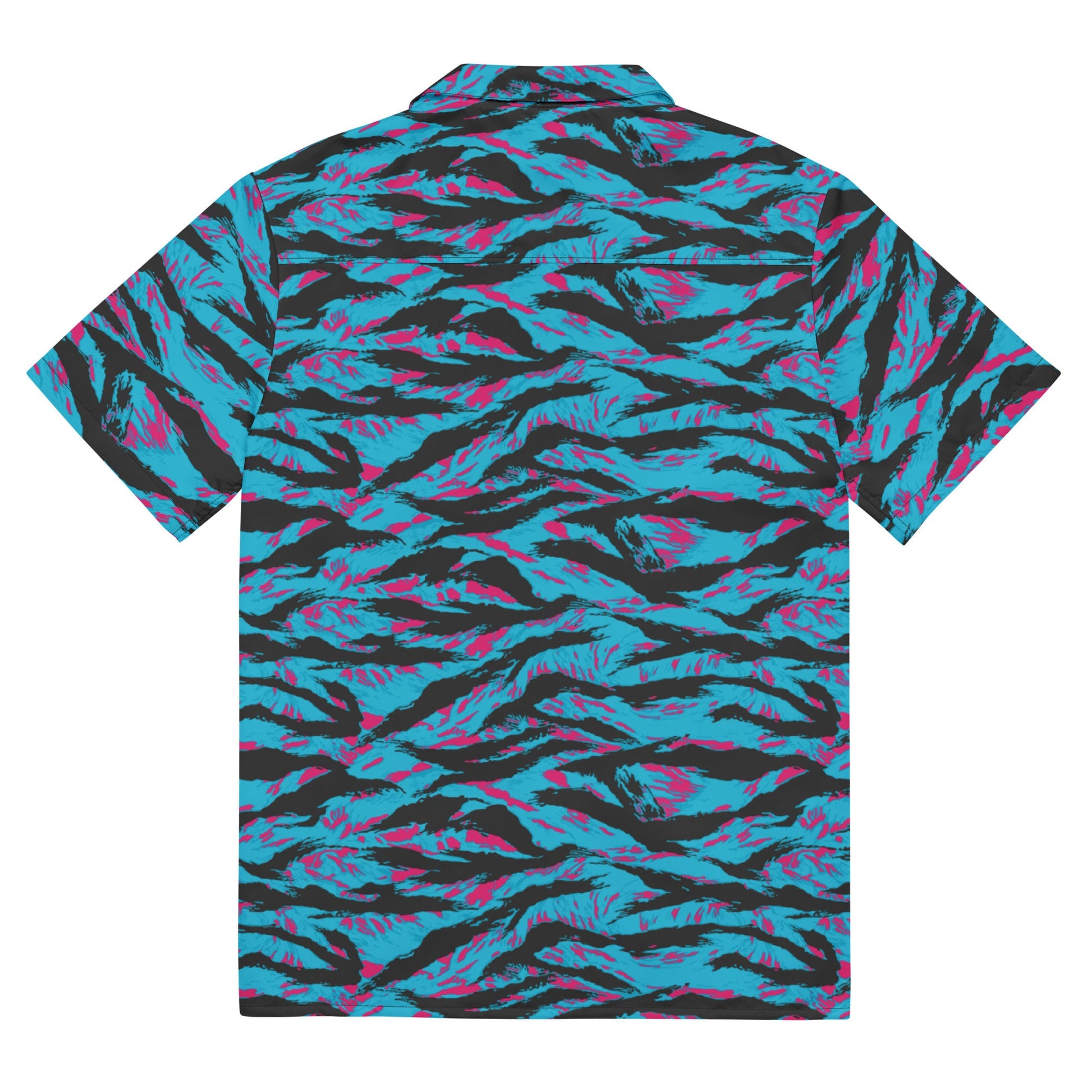 American Miami Vice Tiger Stripe CAMO Unisex Short-Sleeve Button Shirt