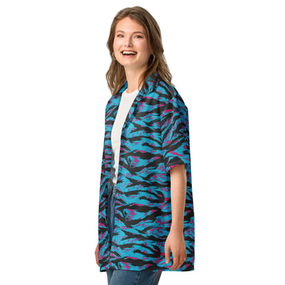 American Miami Vice Tiger Stripe CAMO Unisex Short-Sleeve Button Shirt