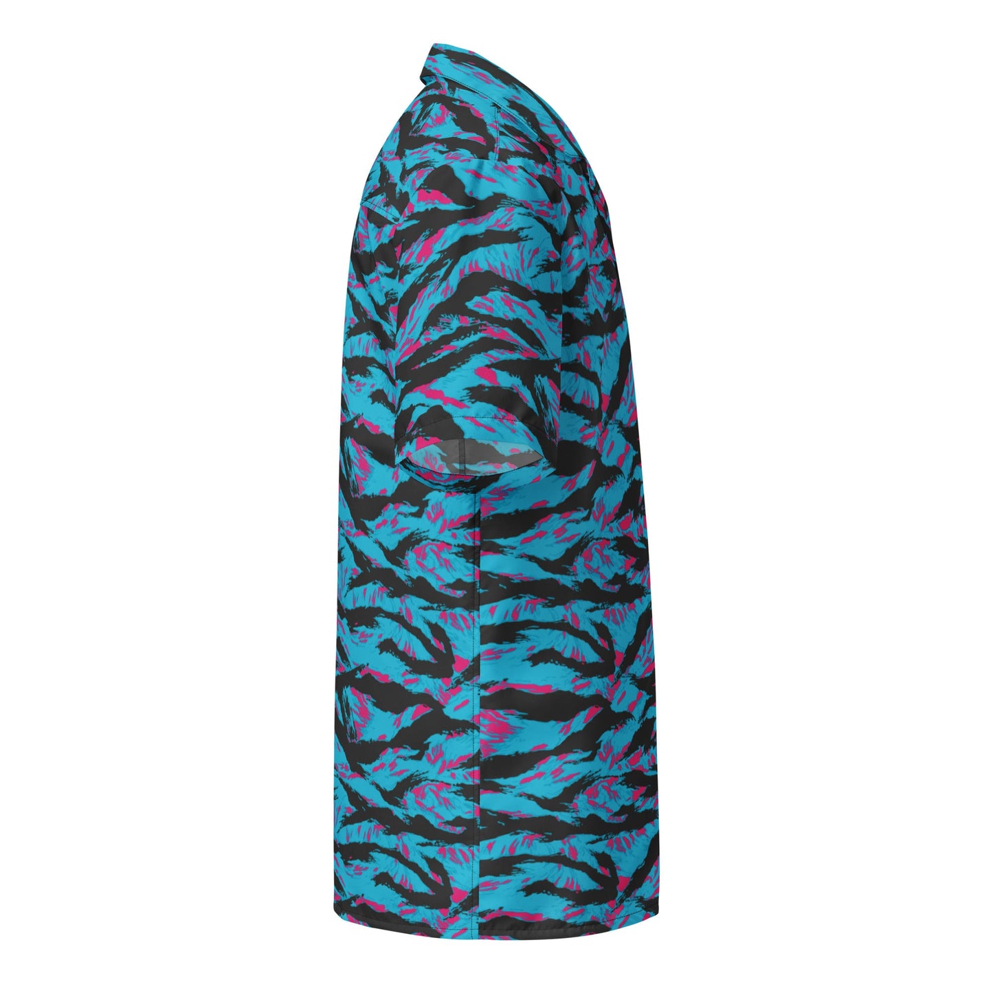 American Miami Vice Tiger Stripe CAMO Unisex Short-Sleeve Button Shirt