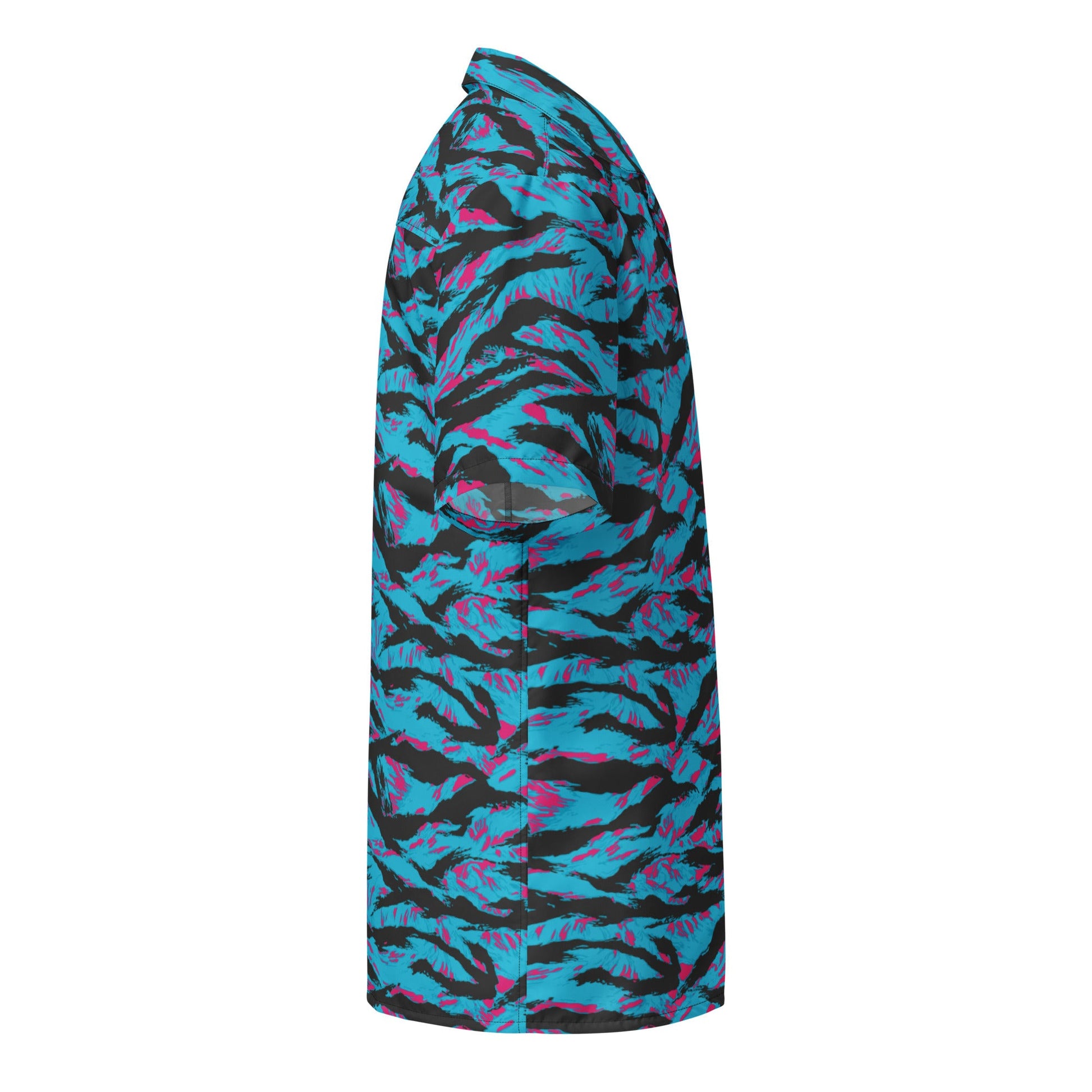 American Miami Vice Tiger Stripe CAMO Unisex Short-Sleeve Button Shirt