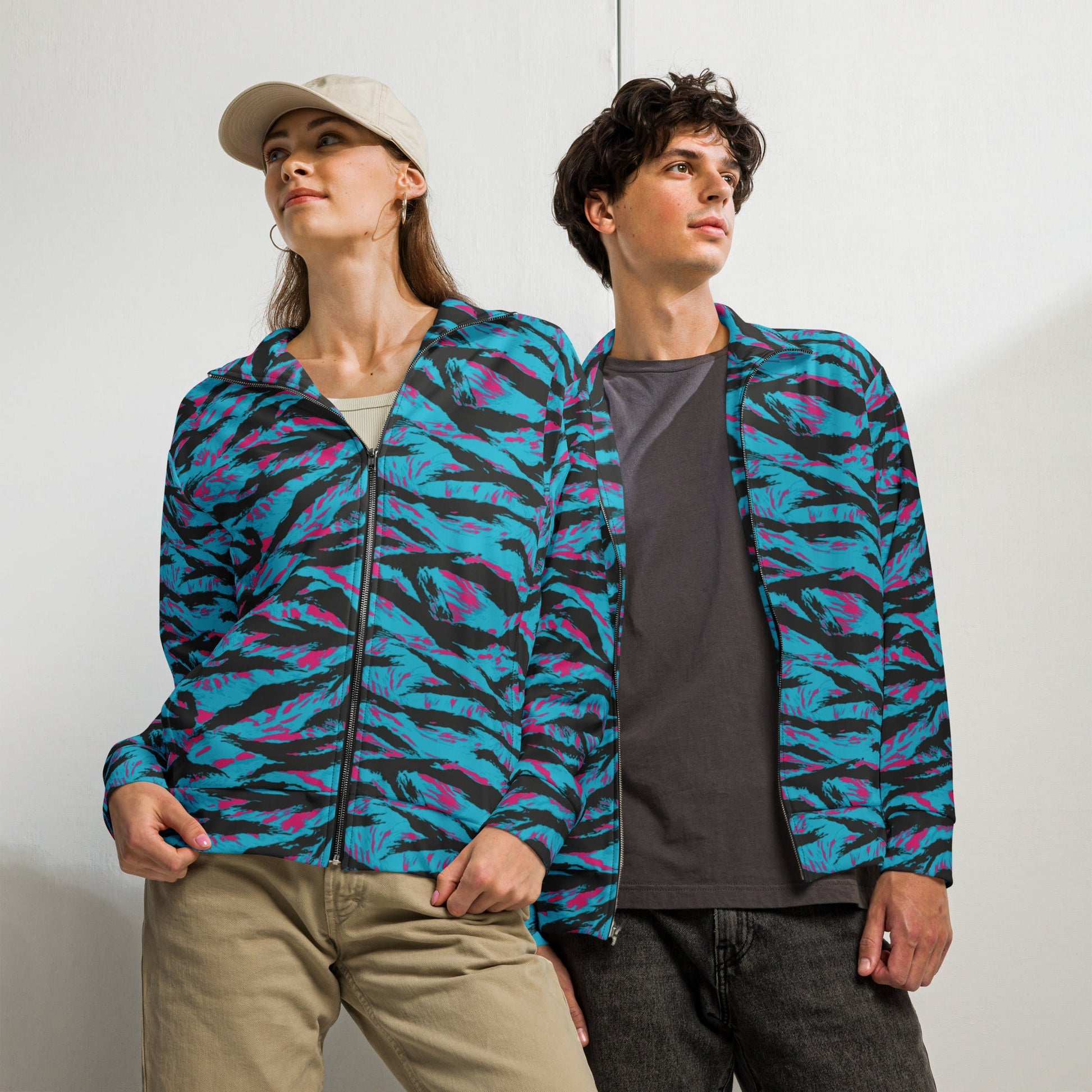 American Miami Vice Tiger Stripe CAMO Unisex Track Jacket - 2XS