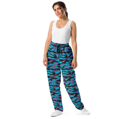 American Miami Vice Tiger Stripe CAMO Unisex Wide-Leg Joggers
