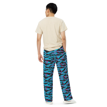 American Miami Vice Tiger Stripe CAMO Unisex Wide-Leg Leisure Pants