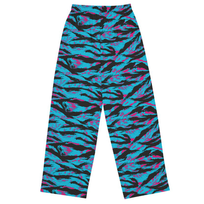 American Miami Vice Tiger Stripe CAMO Unisex Wide-Leg Leisure Pants