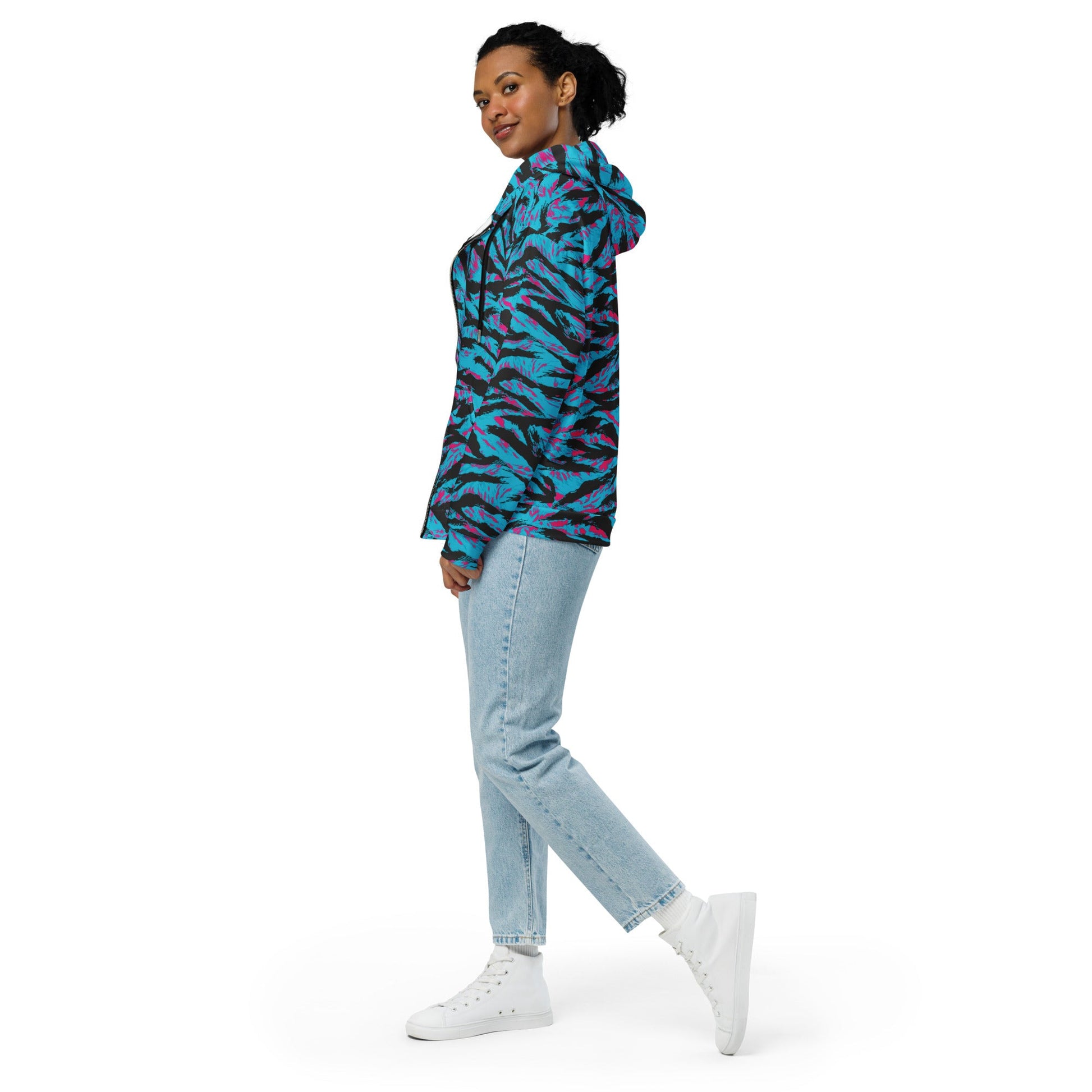 American Miami Vice Tiger Stripe CAMO Unisex Zip Hoodie