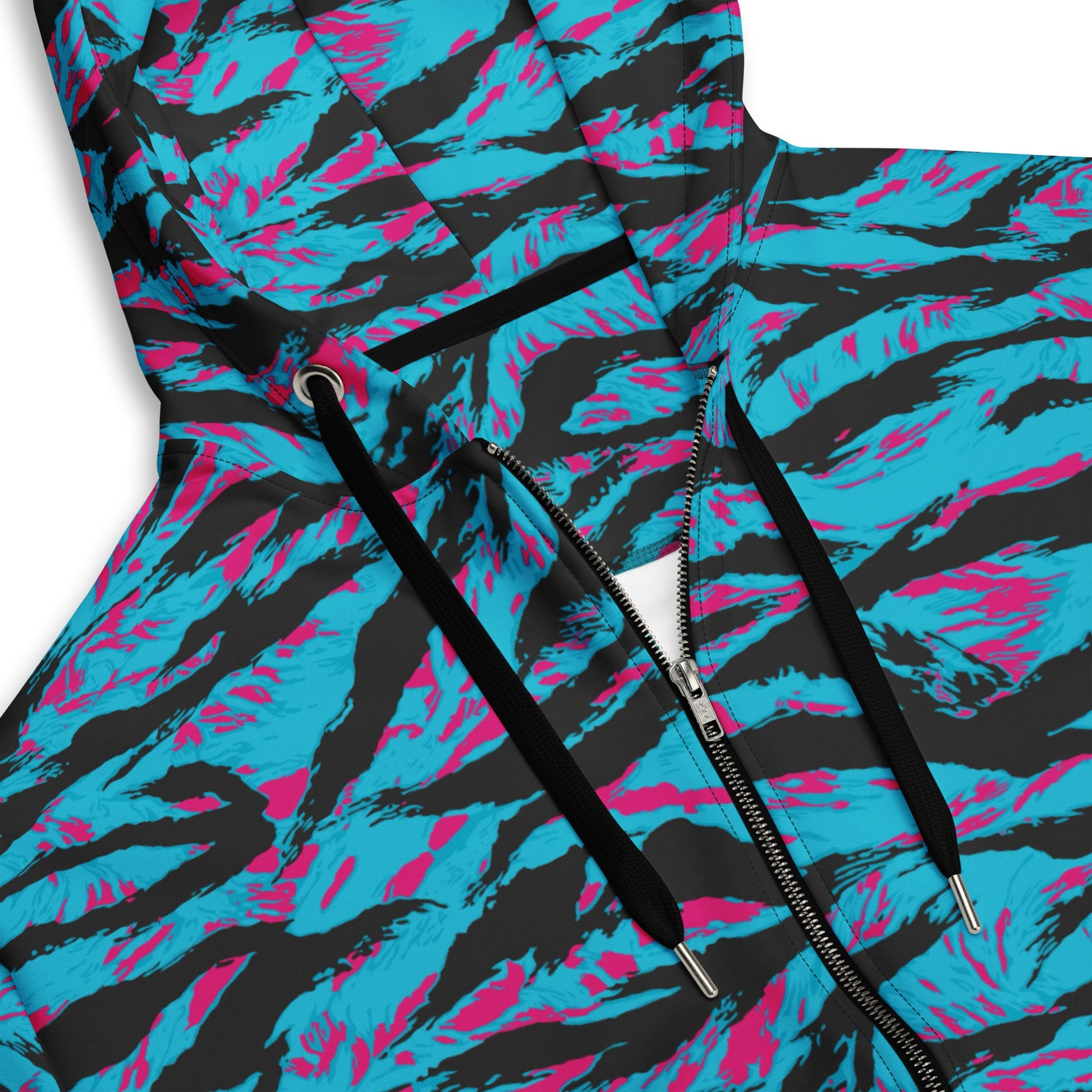 American Miami Vice Tiger Stripe CAMO Unisex Zip Hoodie