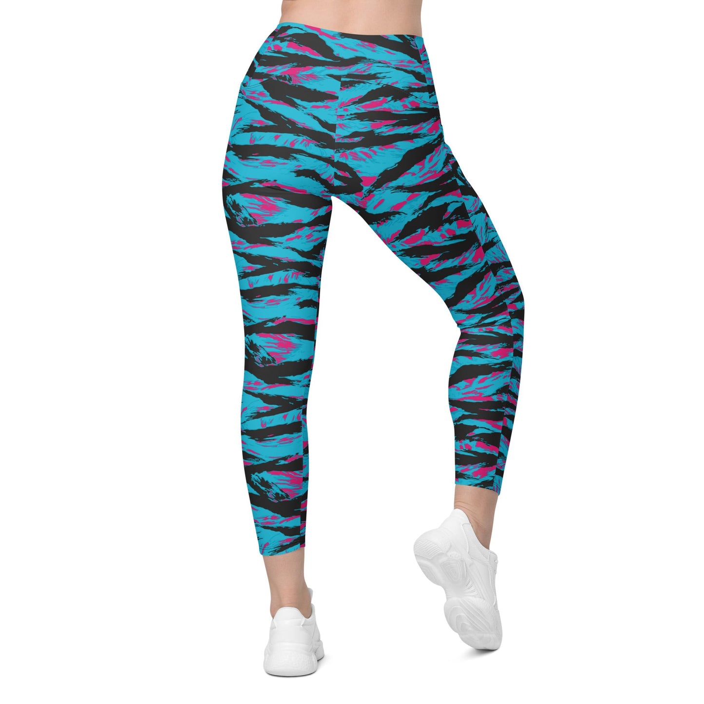 American Miami Vice Tiger Stripe CAMO Womens Leggings with Pockets