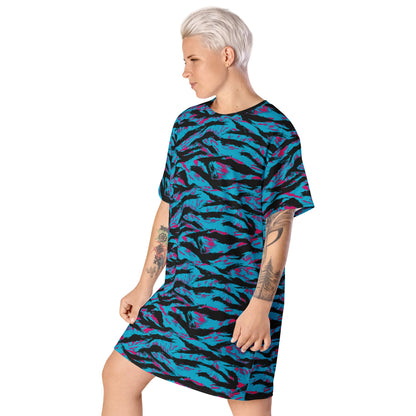 American Miami Vice Tiger Stripe CAMO Womens T-Shirt Dress