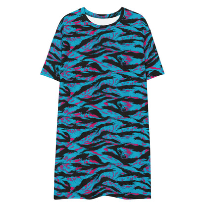 American Miami Vice Tiger Stripe CAMO Womens T-Shirt Dress