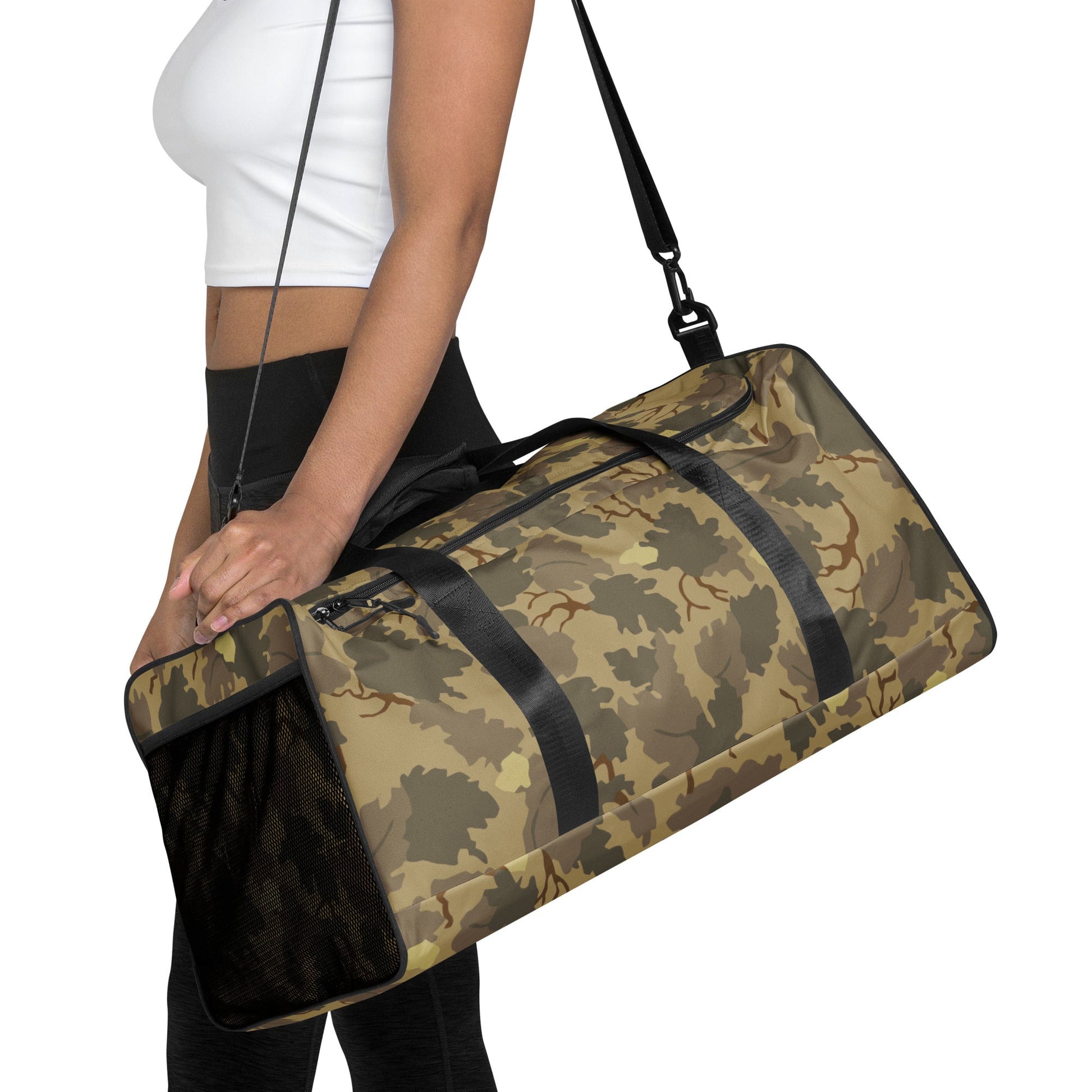 American Mitchell Wine Leaf Brown CAMO Duffle Bag