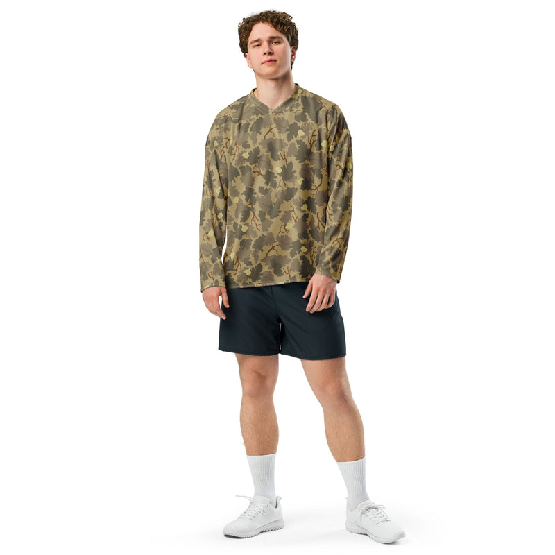 Mitchell Vine Leaf Brown CAMO Unisex Hockey Fan Jersey