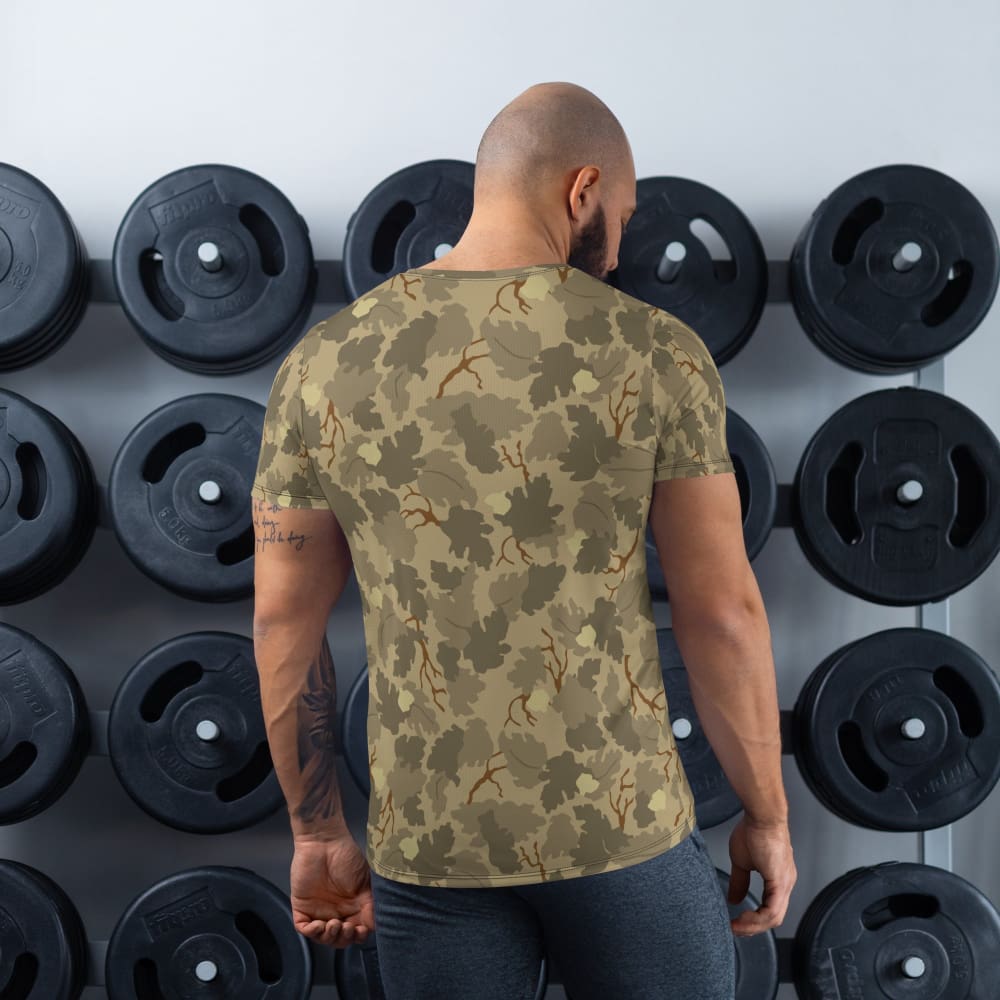 American Mitchell Wine Leaf Brown CAMO Men’s Athletic T-shirt