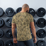 Mitchell Vine Leaf Brown CAMO Mens Athletic T-Shirt - Shirt