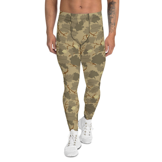 American Mitchell Wine Leaf Brown CAMO Mens Leggings - XS