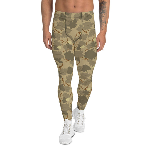 Mitchell Vine Leaf Brown CAMO Mens Leggings - XS - Men