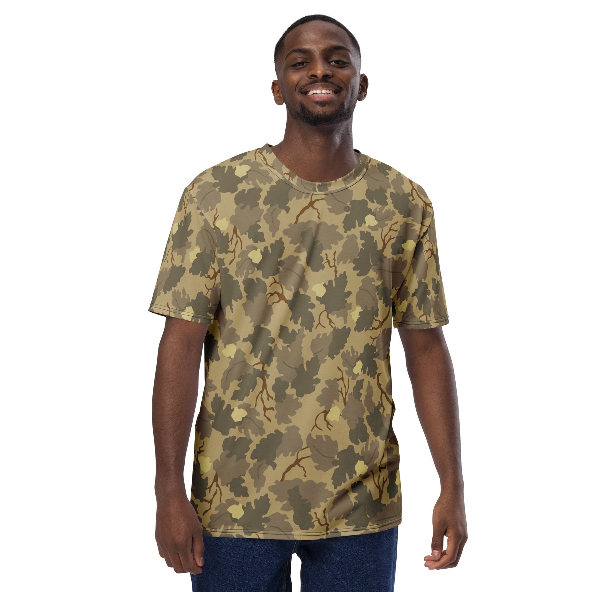 American Mitchell Wine Leaf Brown CAMO Mens T-Shirt