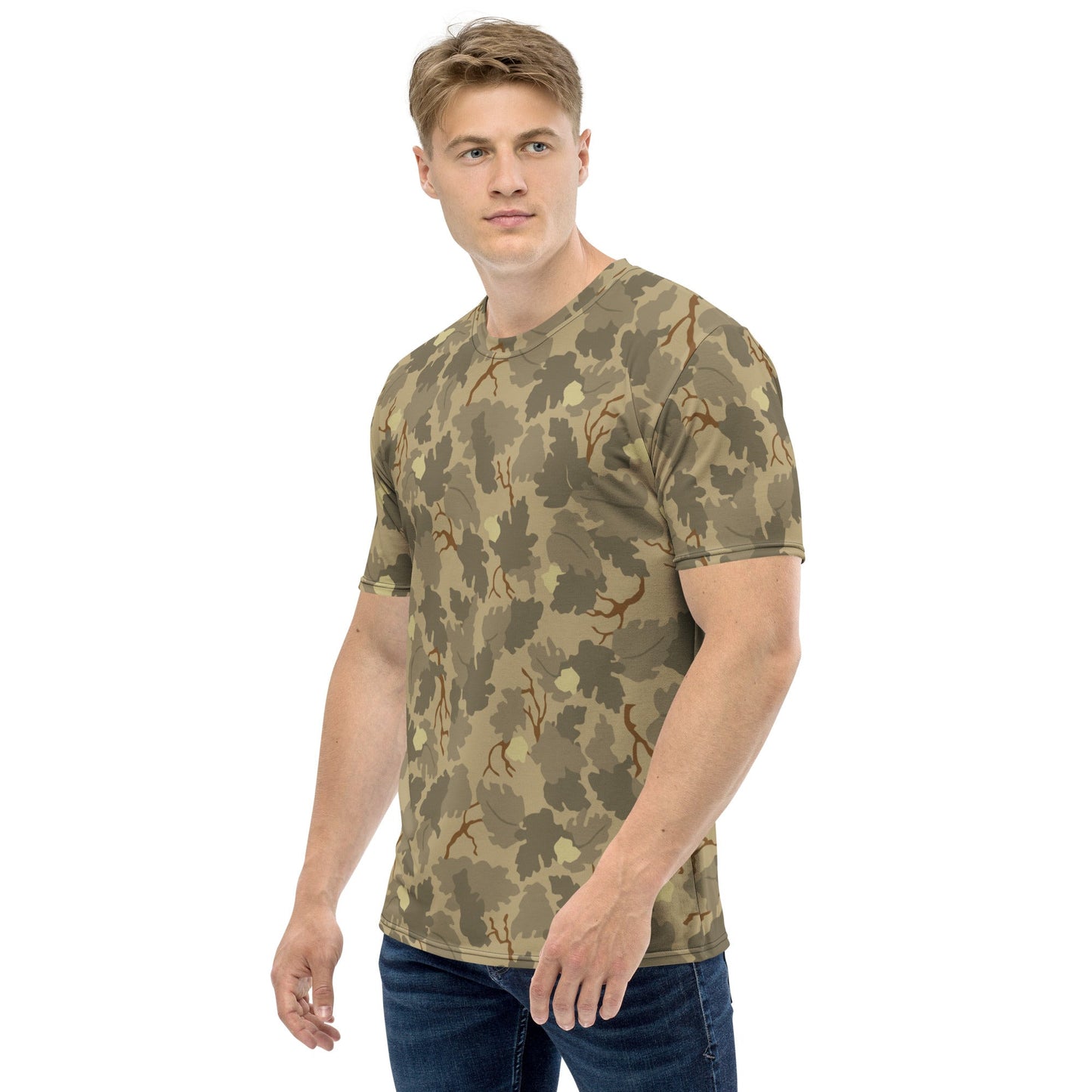 American Mitchell Wine Leaf Brown CAMO Mens T-Shirt