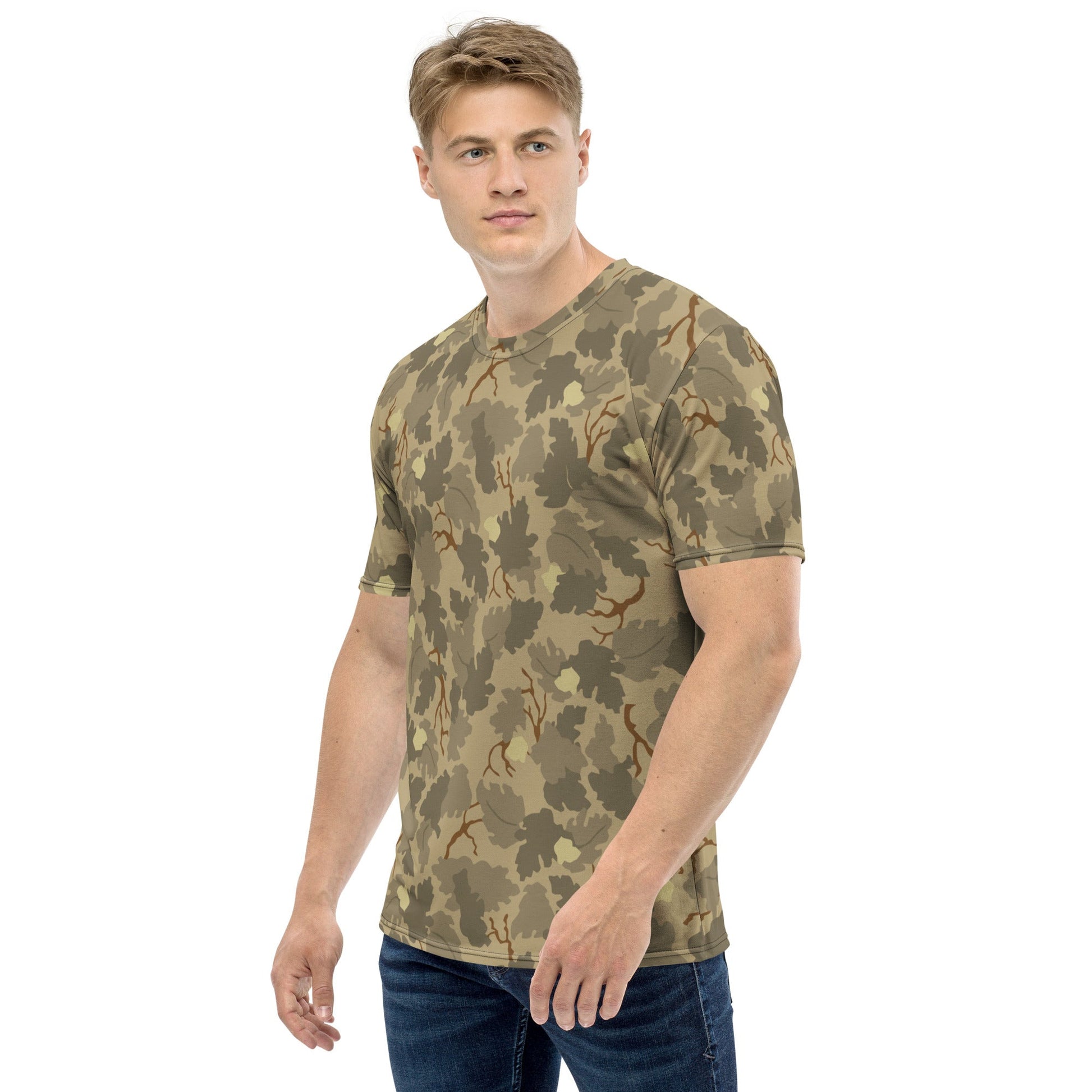 American Mitchell Wine Leaf Brown CAMO Mens T-Shirt