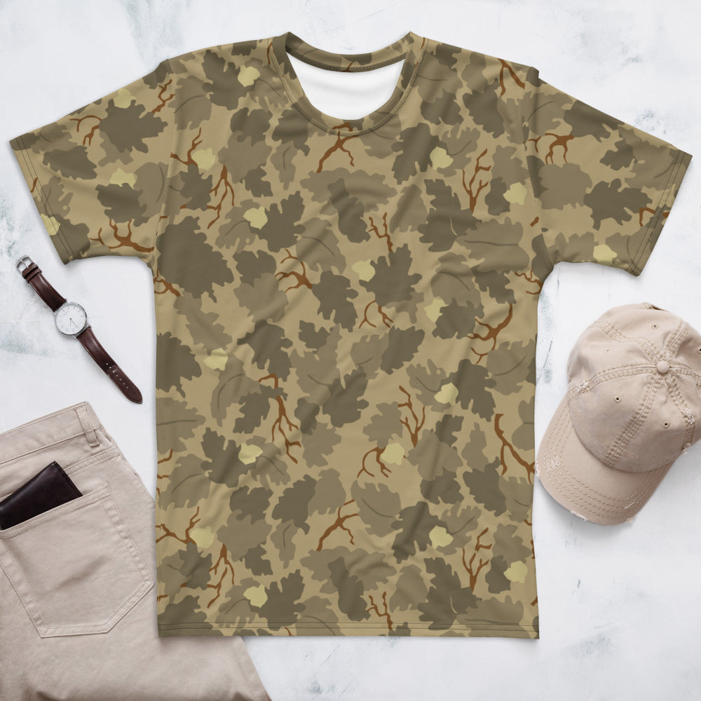 American Mitchell Wine Leaf Brown CAMO Men’s T-shirt - XS - Mens T-Shirt