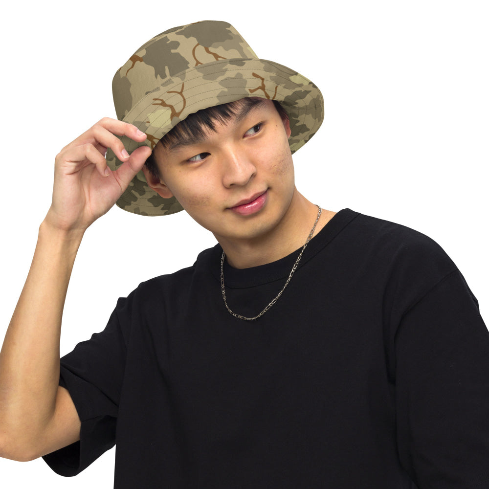 American Mitchell Wine Leaf Brown CAMO Reversible bucket hat - Bucket Hat