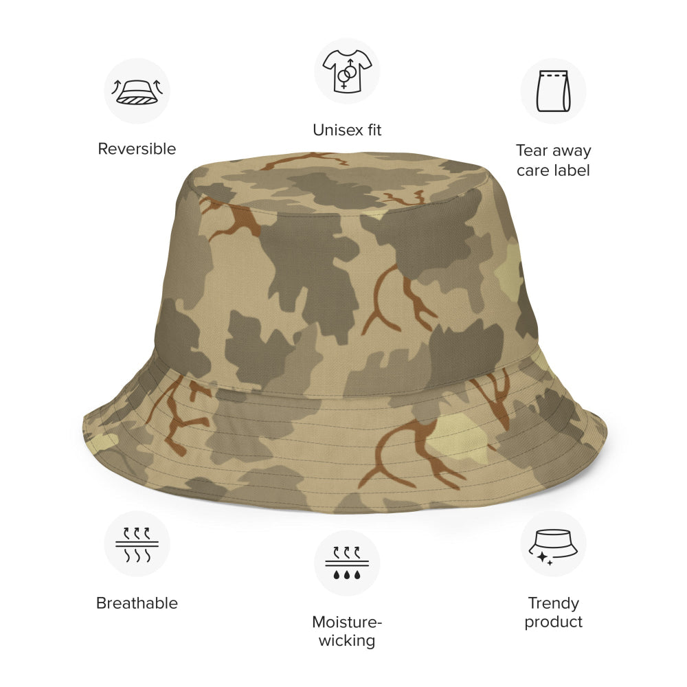 American Mitchell Wine Leaf Brown CAMO Reversible bucket hat - Bucket Hat