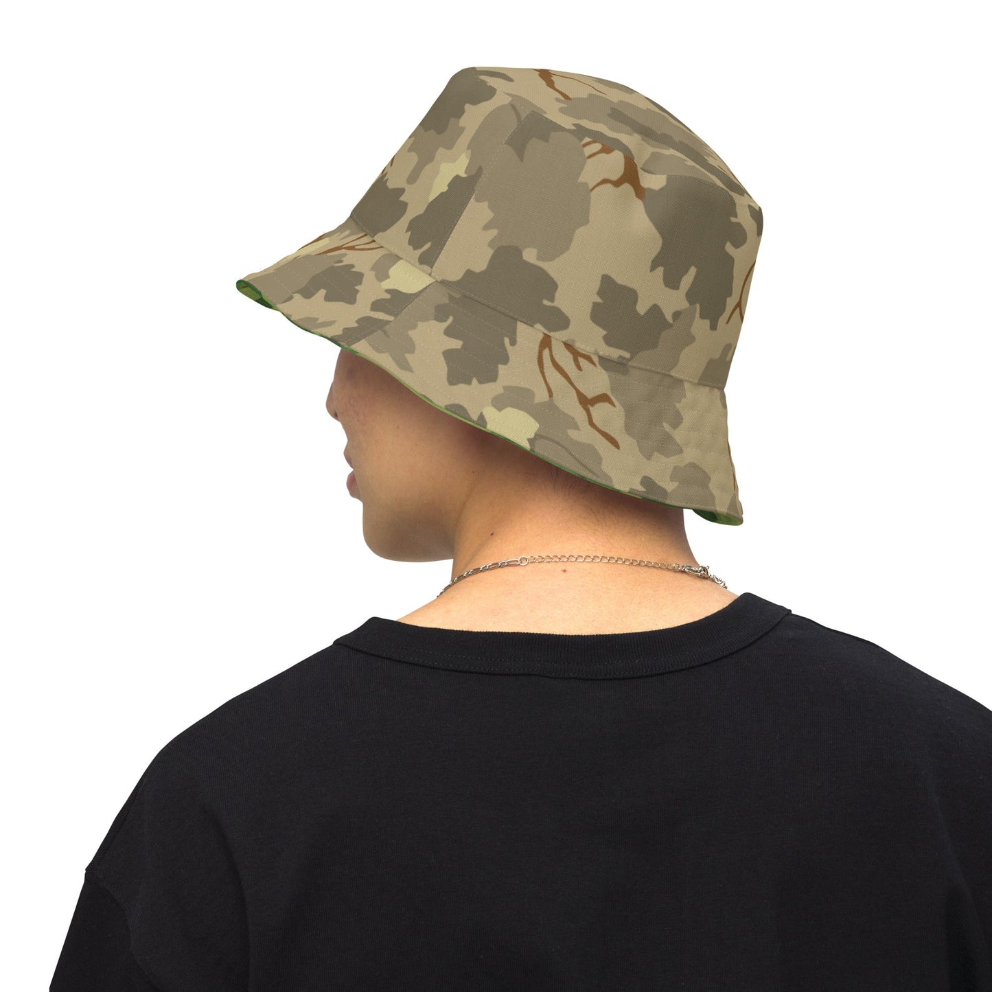 American Mitchell Wine Leaf Brown CAMO Reversible Bucket Hat