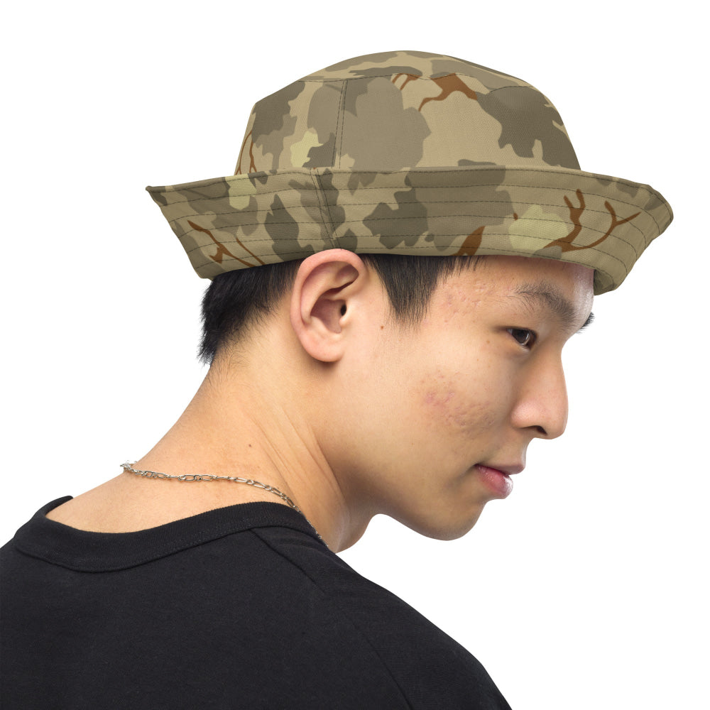 American Mitchell Wine Leaf Brown CAMO Reversible bucket hat - Bucket Hat