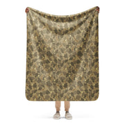 Mitchell Vine Leaf Brown CAMO Sherpa Blanket - 50″×60″